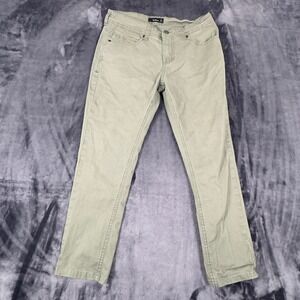 Bossini Pants Mens 31 Olive Green‎ Khaki Straight Leg Casual Twill Trousers